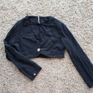 Black long sleeve Free People top